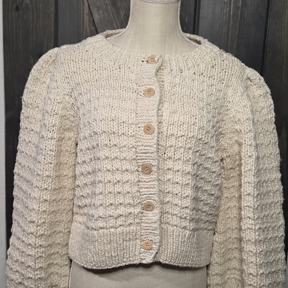 Christy Dawn The Nola Creme Cardigan Size L - Picture 4 of 9
